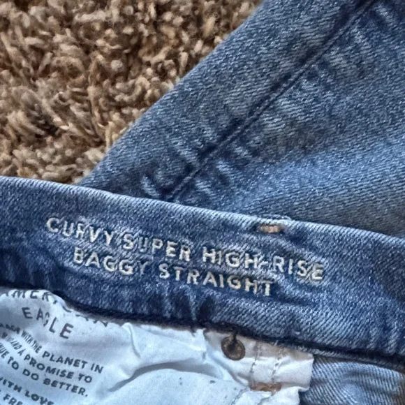 American Eagle Outfitters Blue baggy straight Jeans - Picture 2 of 3